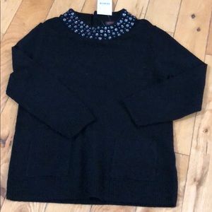 NWT**Jeweled soft light sweater top
